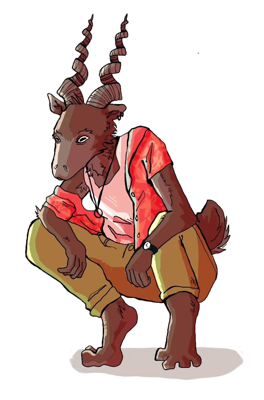 Markhor digital illustration