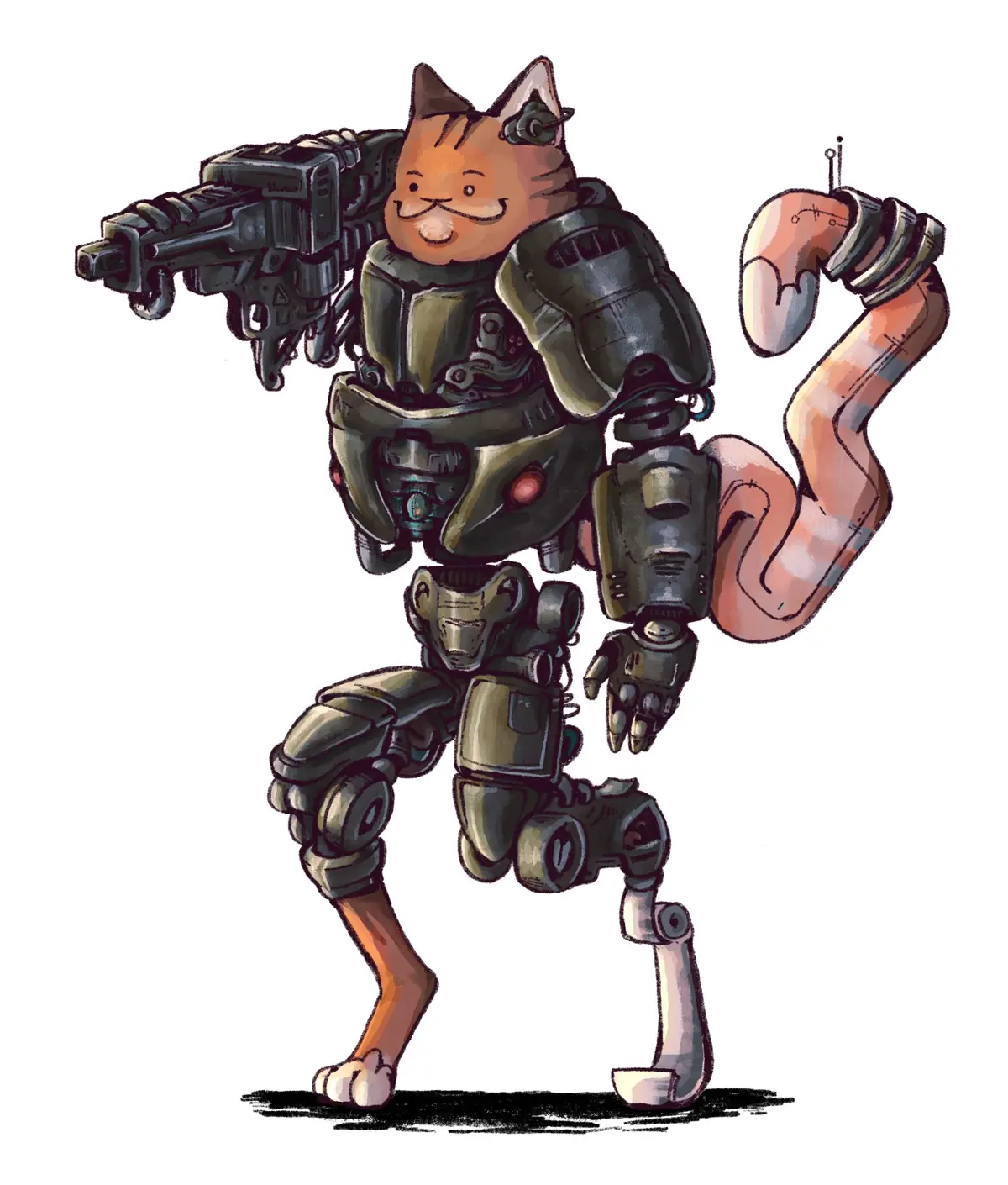 Bunko-Borg digital illustration
